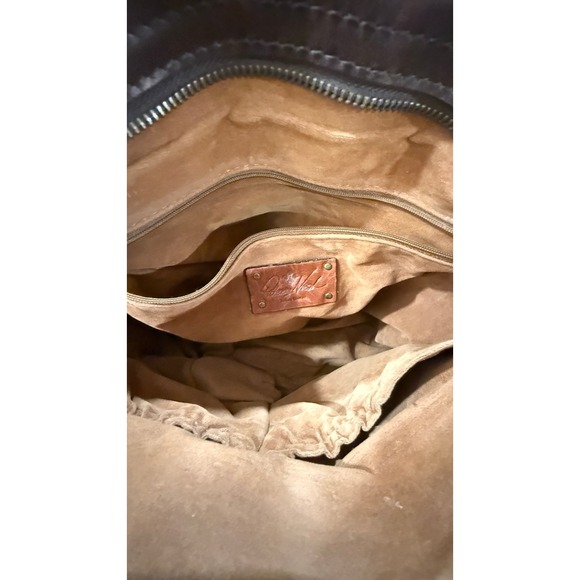 Patricia Nash brown tooled leather shoulder bag floral pattern - Picture 9 of 12